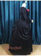 Surface Spell Gothic Dusk Mansion Velveteen Bustle Skirt(Full Payment Without Shipping)